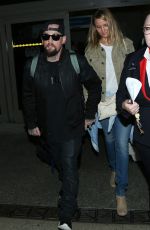 CAMERON DIAZ and Benji Madden at LAX Airport in Los Angeles