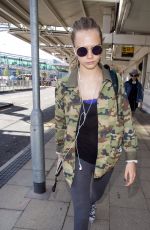 CARA DELEVINGNE Arrives at Heathrow Airport in London 09/20/2015