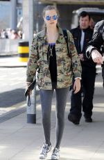 CARA DELEVINGNE Arrives at Heathrow Airport in London 09/20/2015
