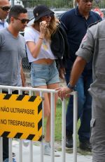 CARA DELEVINGNE at a Heliport in Rio De Janeiro 09/26/2015