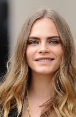 CARA DELEVINGNE at Burberry Womenswear Fashion Show in London 09/21/2015