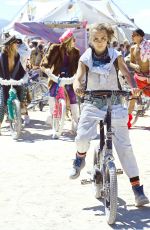 CARA DELEVINGNE at Burning Man Festival in Black Rock City 09/05/2015
