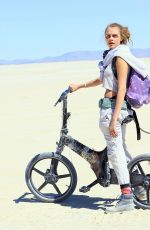 CARA DELEVINGNE at Burning Man Festival in Black Rock City 09/05/2015