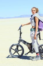 CARA DELEVINGNE at Burning Man Festival in Black Rock City 09/05/2015