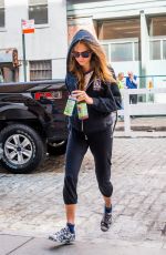 CARA DELEVINGNE heading to a Gym in New York 09/29/2015