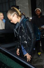CARA DELEVINGNE Leaves Claridge
