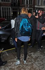CARA DELEVINGNE Leaves Claridge