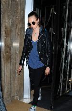CARA DELEVINGNE Leaves Claridge