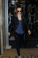 CARA DELEVINGNE Leaves Claridge