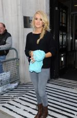 CARRIE UNDERWOOD Leaves BBC Radio in London 09/23/2015