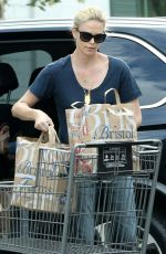 CHARLIZE THERON Leaves Bristol Farms in Hollywood 09/12/2015