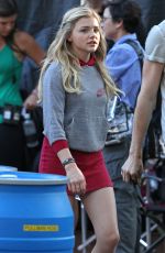 CHLOE MORETZ on the Set of Neighbors 2: Sorority Rising 09/17/2015