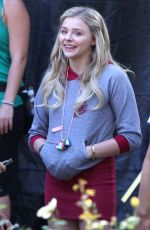 CHLOE MORETZ on the Set of Neighbors 2: Sorority Rising 09/17/2015
