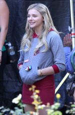 CHLOE MORETZ on the Set of Neighbors 2: Sorority Rising 09/17/2015