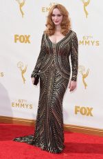 CHRISTINA HENDRICKS at 2015 Emmy Awards in Los Angeles 09/20/2015