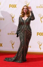 CHRISTINA HENDRICKS at 2015 Emmy Awards in Los Angeles 09/20/2015