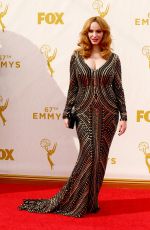 CHRISTINA HENDRICKS at 2015 Emmy Awards in Los Angeles 09/20/2015