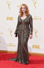 CHRISTINA HENDRICKS at 2015 Emmy Awards in Los Angeles 09/20/2015