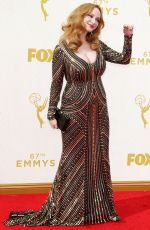 CHRISTINA HENDRICKS at 2015 Emmy Awards in Los Angeles 09/20/2015
