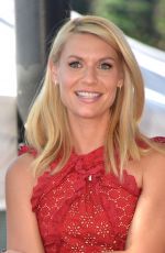 CLAIRE DANES Honored with a Star on The Hollywood Walk of Fame in Los Angeles 09/24/2015