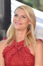 CLAIRE DANES Honored with a Star on The Hollywood Walk of Fame in Los Angeles 09/24/2015