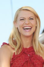 CLAIRE DANES Honored with a Star on The Hollywood Walk of Fame in Los Angeles 09/24/2015