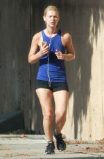 CLAIRE DANES Out Jogging in Brentwood 09/23/2015