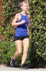CLAIRE DANES Out Jogging in Brentwood 09/23/2015