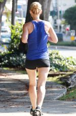 CLAIRE DANES Out Jogging in Brentwood 09/23/2015