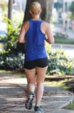 CLAIRE DANES Out Jogging in Brentwood 09/23/2015