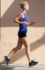 CLAIRE DANES Out Jogging in Brentwood 09/23/2015