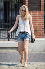 DAKOTA FANNING in Cut-off Out and About in Soho 09/03/2015