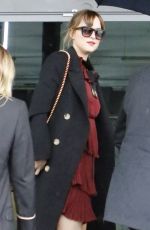DAKOTA JOHNSON Arrives at Gucci Fashion Show in Milan 09/23/2015