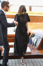 DAKOTA JOHNSON Arrives at The Black Mass Press Conference in Venice 09/04/2015