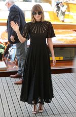 DAKOTA JOHNSON Arrives at The Black Mass Press Conference in Venice 09/04/2015
