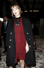 DAKOTA JOHNSON at Gucci Fashion Show at Milan Fashion Week 09/23/2015