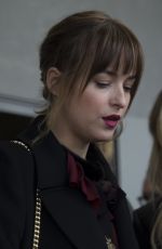 DAKOTA JOHNSON Leaves Gucci Fashion Show in Milan 09/23/2015