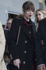 DAKOTA JOHNSON Leaves Gucci Fashion Show in Milan 09/23/2015