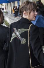 DAKOTA JOHNSON Leaves Gucci Fashion Show in Milan 09/23/2015