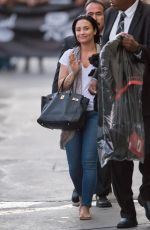 DEMI LOVATO and Her Dog Batman Leaves ABC Studios 08/31/2015
