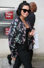 DEMI LOVATO Arrives at BBC Radio 1 Studios in London 09/09/2015