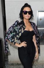 DEMI LOVATO Arrives at BBC Radio 1 Studios in London 09/09/2015