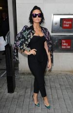 DEMI LOVATO Arrives at BBC Radio 1 Studios in London 09/09/2015