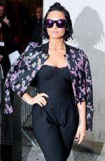 DEMI LOVATO Arrives at BBC Radio 1 Studios in London 09/09/2015