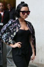DEMI LOVATO Arrives at BBC Radio 1 Studios in London 09/09/2015