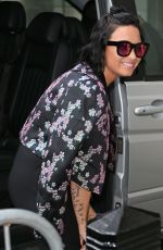 DEMI LOVATO Arrives at BBC Radio 1 Studios in London 09/09/2015
