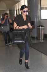 DEMI LOVATO at Los Angeles International Airport 09/28/2015