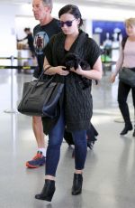 DEMI LOVATO at Los Angeles International Airport 09/28/2015