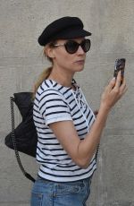 DIANE KRUGR in Denim Shorts out and About in Venice 09/04/2015