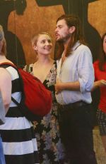 DIANNA AGRON in the Line for Broadway Musical Hamilton in New York 09/24/2015